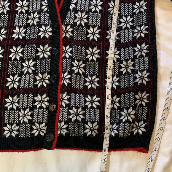 VTG Holiday Christmas Winter Sz S Norton McNaughton Cardigan Sweater Oversize H1 - Picture 11 of 11